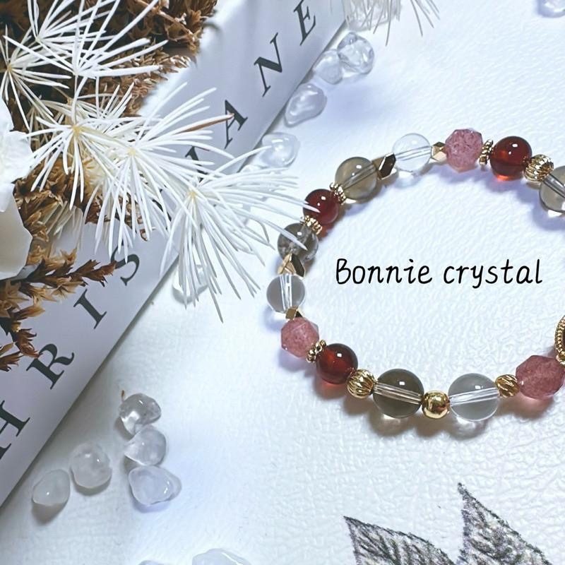 ✨✨ 暮光之戀設計手鍊✨✨紅石榴石、草莓晶、茶晶、白水晶-細節圖5