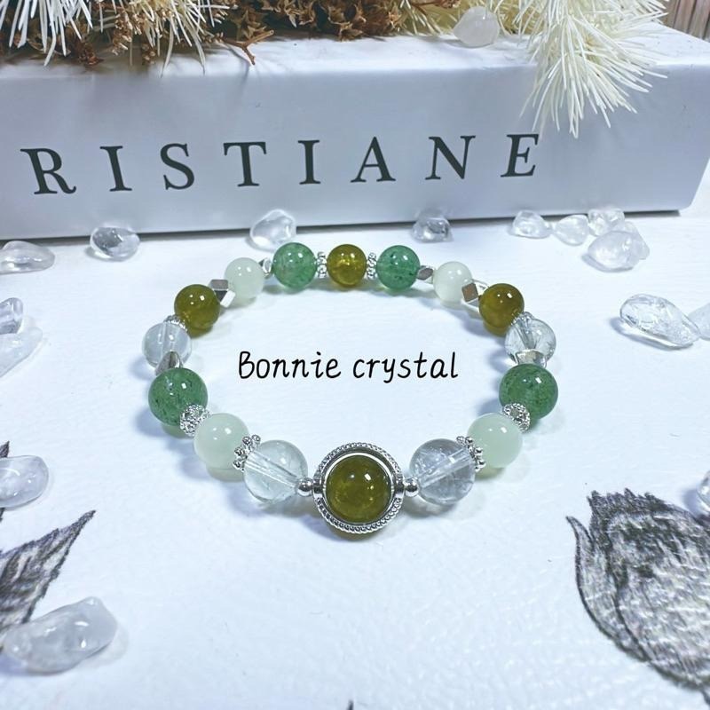 ✨✨ 森綠秘境設計手鍊✨✨綠石榴石、綠阿賽、綠紋石、綠草莓晶-細節圖2