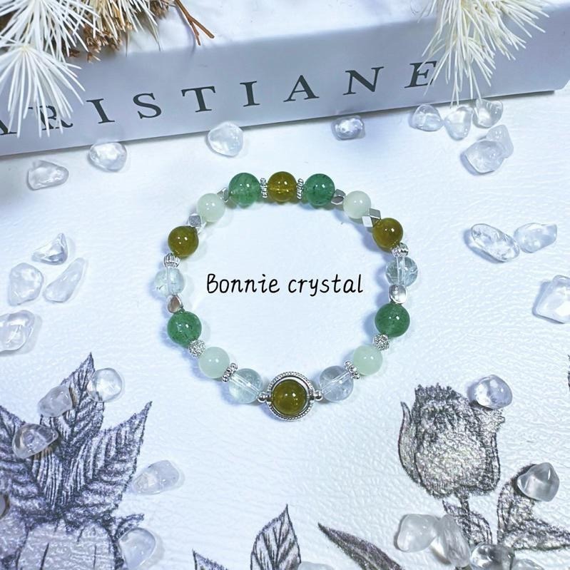✨✨ 森綠秘境設計手鍊✨✨綠石榴石、綠阿賽、綠紋石、綠草莓晶-細節圖4