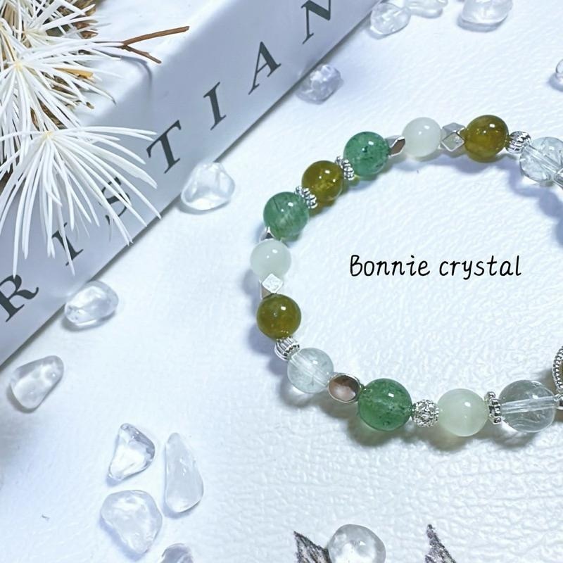 ✨✨ 森綠秘境設計手鍊✨✨綠石榴石、綠阿賽、綠紋石、綠草莓晶-細節圖5