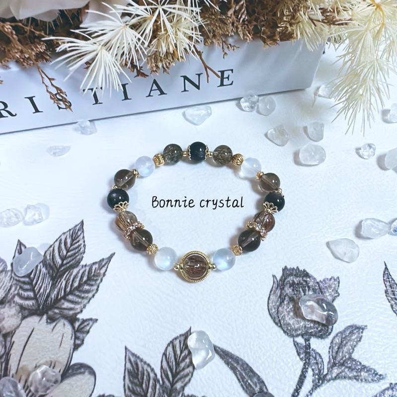 ✨✨ 秋韻楓葉設計手鍊✨✨黑金超、藍月光、茶晶、銀曜石-細節圖2
