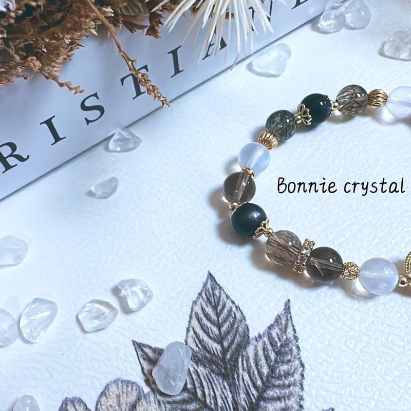 ✨✨ 秋韻楓葉設計手鍊✨✨黑金超、藍月光、茶晶、銀曜石-細節圖4