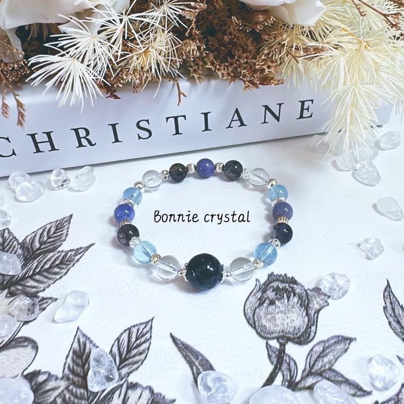 ✨✨ 夢幻星海設計手鍊✨✨藍彼得石、海藍寶、菫青石、坦桑石-細節圖2