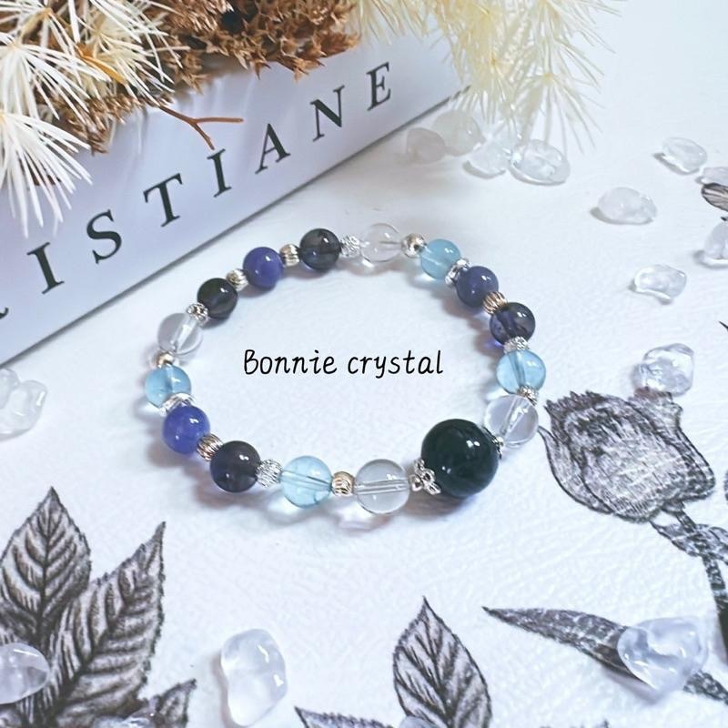 ✨✨ 夢幻星海設計手鍊✨✨藍彼得石、海藍寶、菫青石、坦桑石-細節圖3
