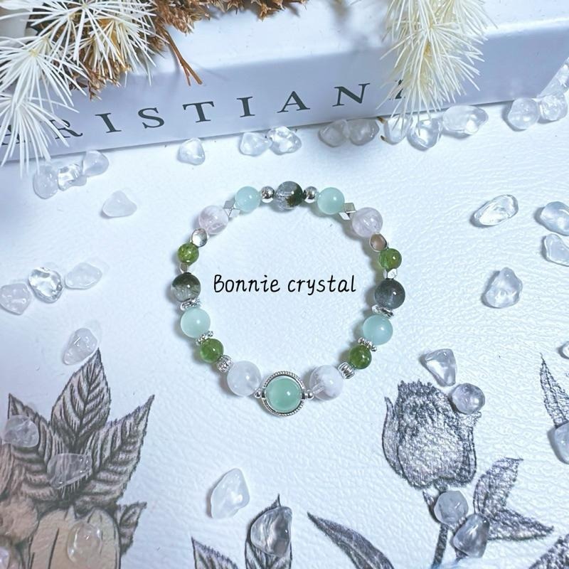 ✨✨ 森林精靈設計手鍊✨✨綠紋石、雪花幽靈、綠磷灰、綠幽靈-細節圖2