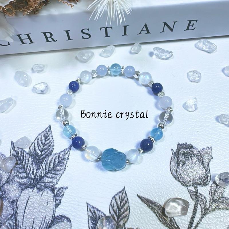 ✨✨ 天空之境設計手鍊✨✨海藍寶兔子、海藍寶、坦桑石、藍玉髓、藍月光-細節圖4
