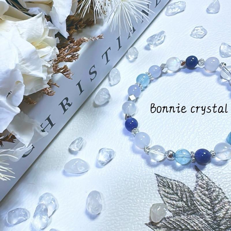 ✨✨ 天空之境設計手鍊✨✨海藍寶兔子、海藍寶、坦桑石、藍玉髓、藍月光-細節圖5