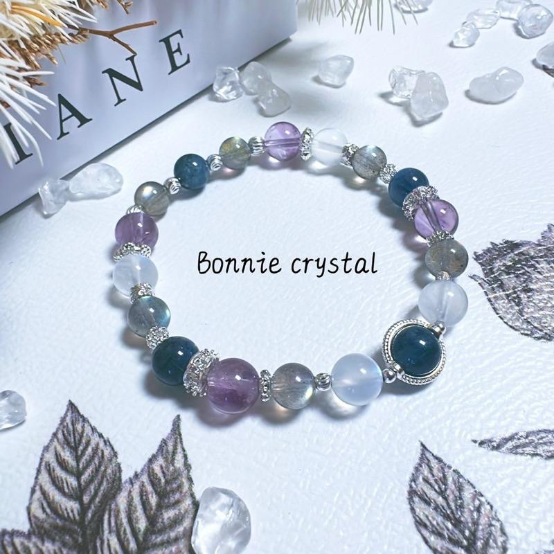 ✨✨ 海底星空設計手鍊✨✨魔鬼海藍寶、紫水晶、藍月光、灰拉長石-細節圖3