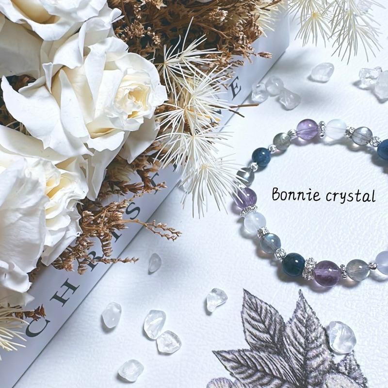 ✨✨ 海底星空設計手鍊✨✨魔鬼海藍寶、紫水晶、藍月光、灰拉長石-細節圖5