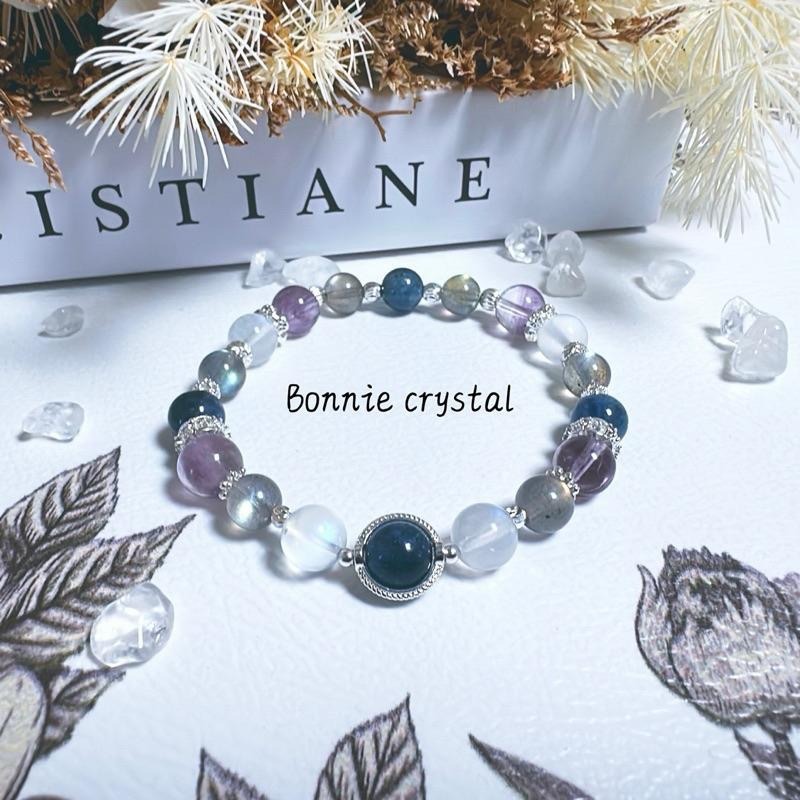 ✨✨ 海底星空設計手鍊✨✨魔鬼海藍寶、紫水晶、藍月光、灰拉長石-細節圖4