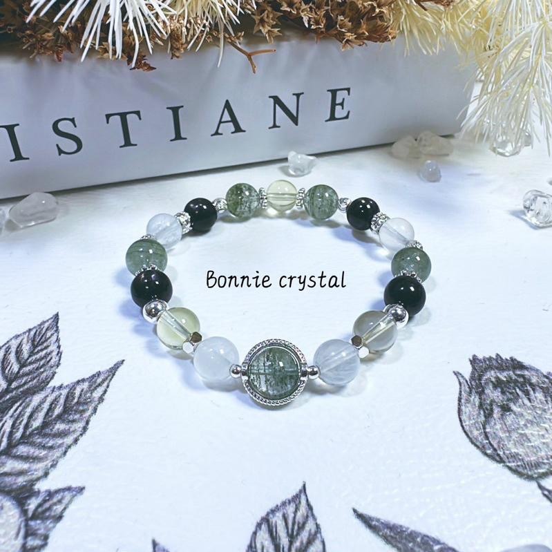 ✨✨ 綠茵夢境設計手鍊✨✨千層綠幽靈、金運石、檸檬黃水晶、白幽靈-細節圖3