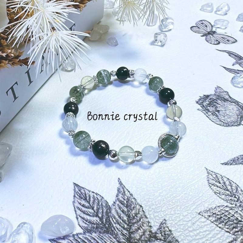 ✨✨ 綠茵夢境設計手鍊✨✨千層綠幽靈、金運石、檸檬黃水晶、白幽靈-細節圖4