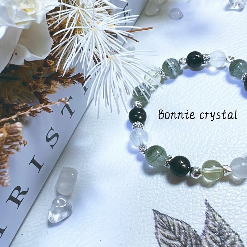 ✨✨ 綠茵夢境設計手鍊✨✨千層綠幽靈、金運石、檸檬黃水晶、白幽靈-細節圖5