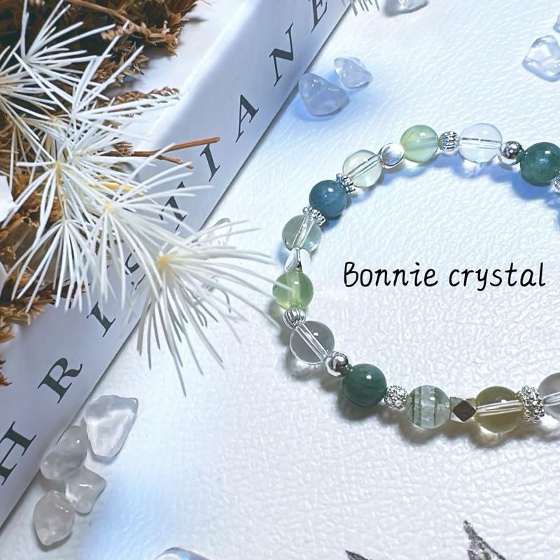 ✨✨ 綠野曦光設計手鍊✨✨綠幽靈、藍綠晶、綠葡萄石、檸檬黃水晶、白水晶-細節圖5