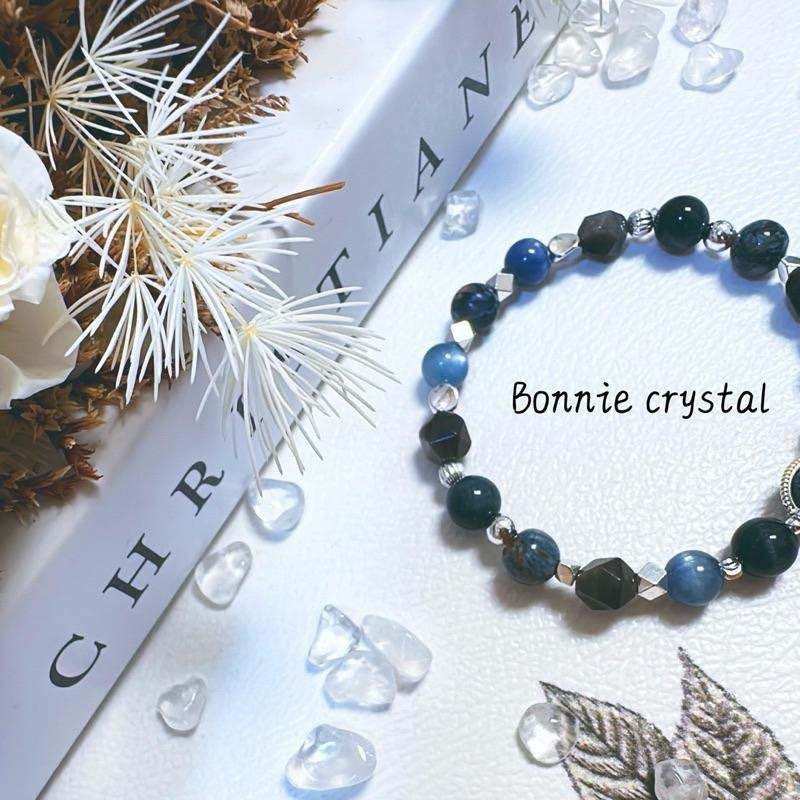 ✨✨ 海風之戀設計手鍊✨✨藍彼得石、藍晶石、藍虎眼石、銀曜石-細節圖4