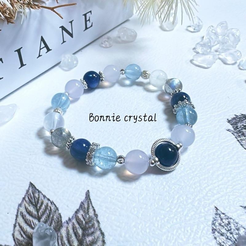 ✨✨ 星辰大海設計手鍊✨✨藍晶石、海藍寶、紫玉髓、灰拉長石、藍月光-細節圖2