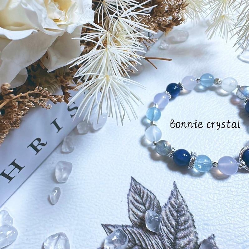 ✨✨ 星辰大海設計手鍊✨✨藍晶石、海藍寶、紫玉髓、灰拉長石、藍月光-細節圖5