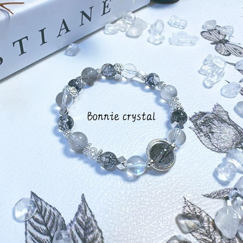 ✨✨ 銀河星辰設計手鍊✨✨黑髮晶、黑銀鈦、白水晶-細節圖4