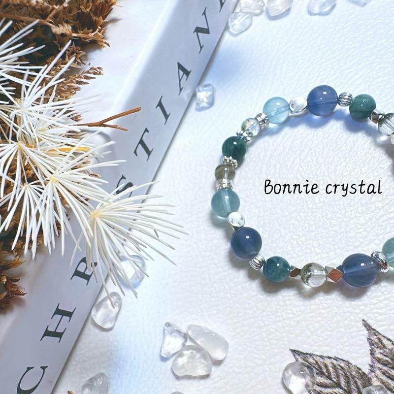 ✨✨ 綠松翠影設計手鍊✨✨方塊綠幽靈、海藍寶、藍螢石、孔雀綠磷灰、綠幽靈-細節圖5