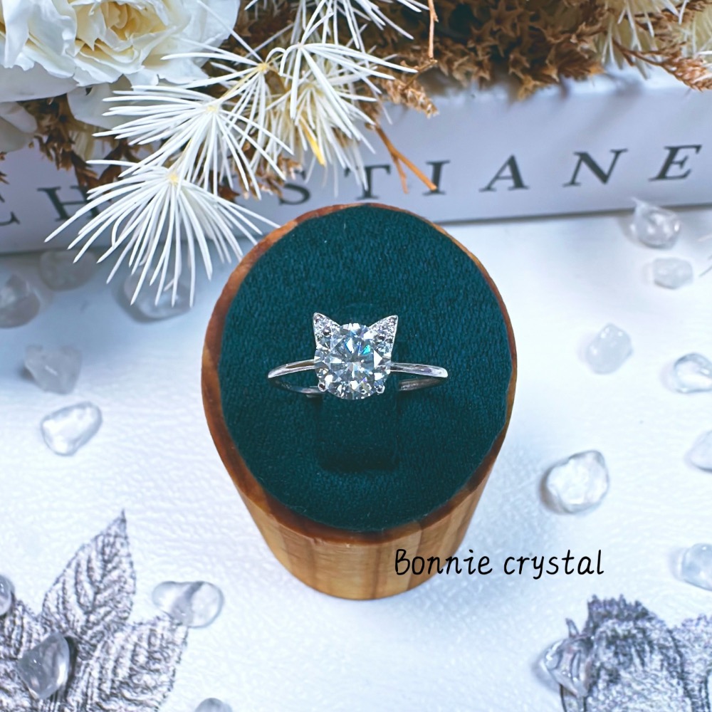 ✨✨ 莫桑鑽貓頭戒指✨✨-細節圖3