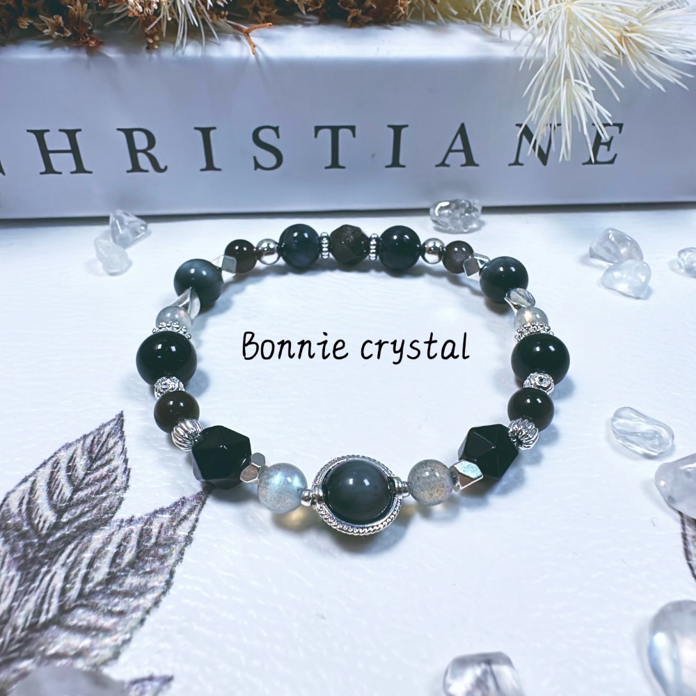 灰黑色系水晶手鍊