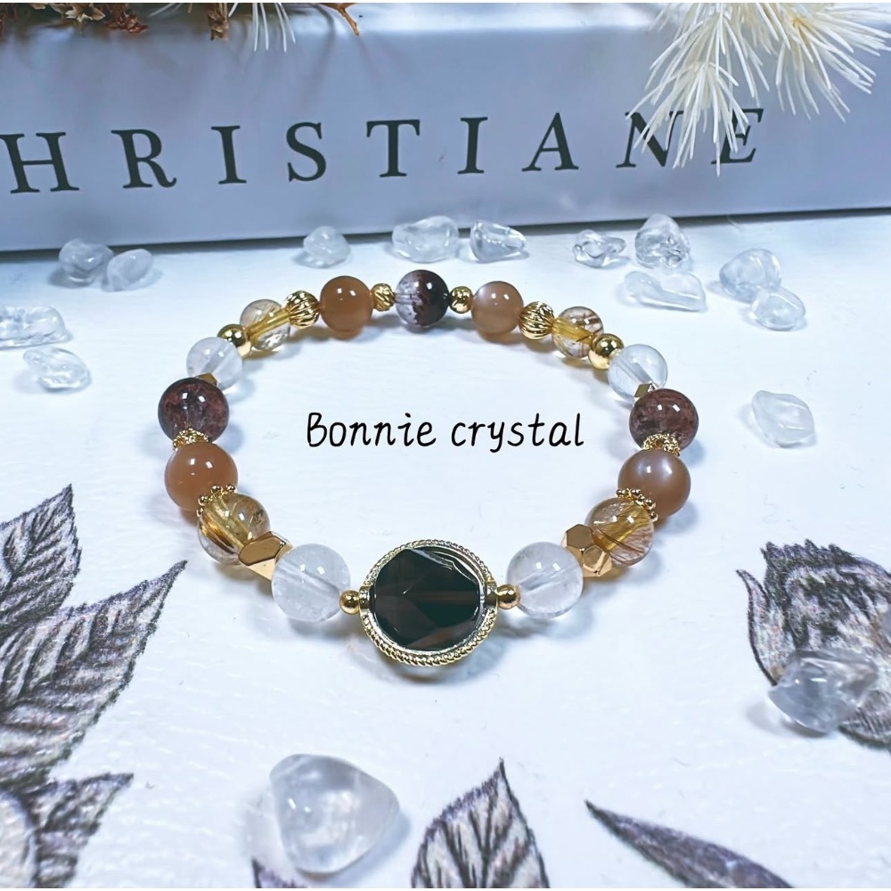 ✨✨ 焦糖奶茶設計手鍊✨✨茶晶、奶茶月光、紅幽靈、金髮晶、白幽靈-細節圖2