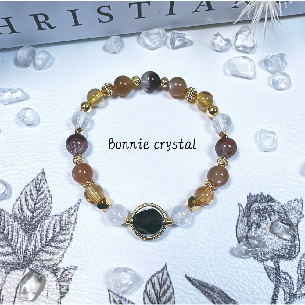 ✨✨ 焦糖奶茶設計手鍊✨✨茶晶、奶茶月光、紅幽靈、金髮晶、白幽靈-細節圖4