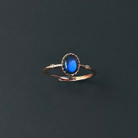 🌼灰拉長石水晶戒指