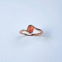 🌼紅紋石水晶戒指