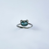 🌼海藍寶虎頭水晶戒指