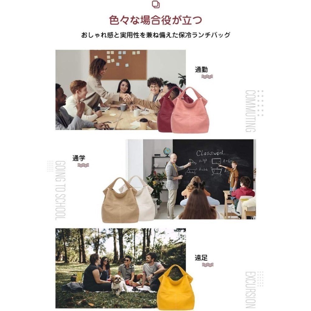 【一草一木】 日本‎Pawinpaw最新款保手提冷保溫兩用便當袋 不用時可摺疊收納 不佔空間~實用時尚的便當袋-細節圖8
