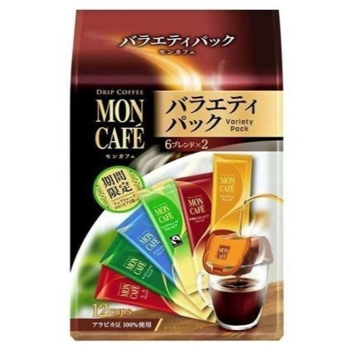 【一草一木】日本 MON CAFE濾掛式咖啡12包入 鑑定師特選 6種綜合包 掛耳式 濾掛咖啡 中深焙(期間限定)現貨