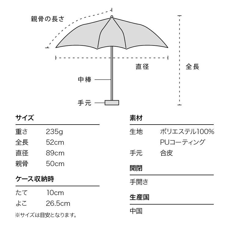 WPC高品質晴雨兩用傘抗99.9%UV手動折傘~附超美傘袋 刺繡 橫條紋 保證正品 現貨在台-細節圖5