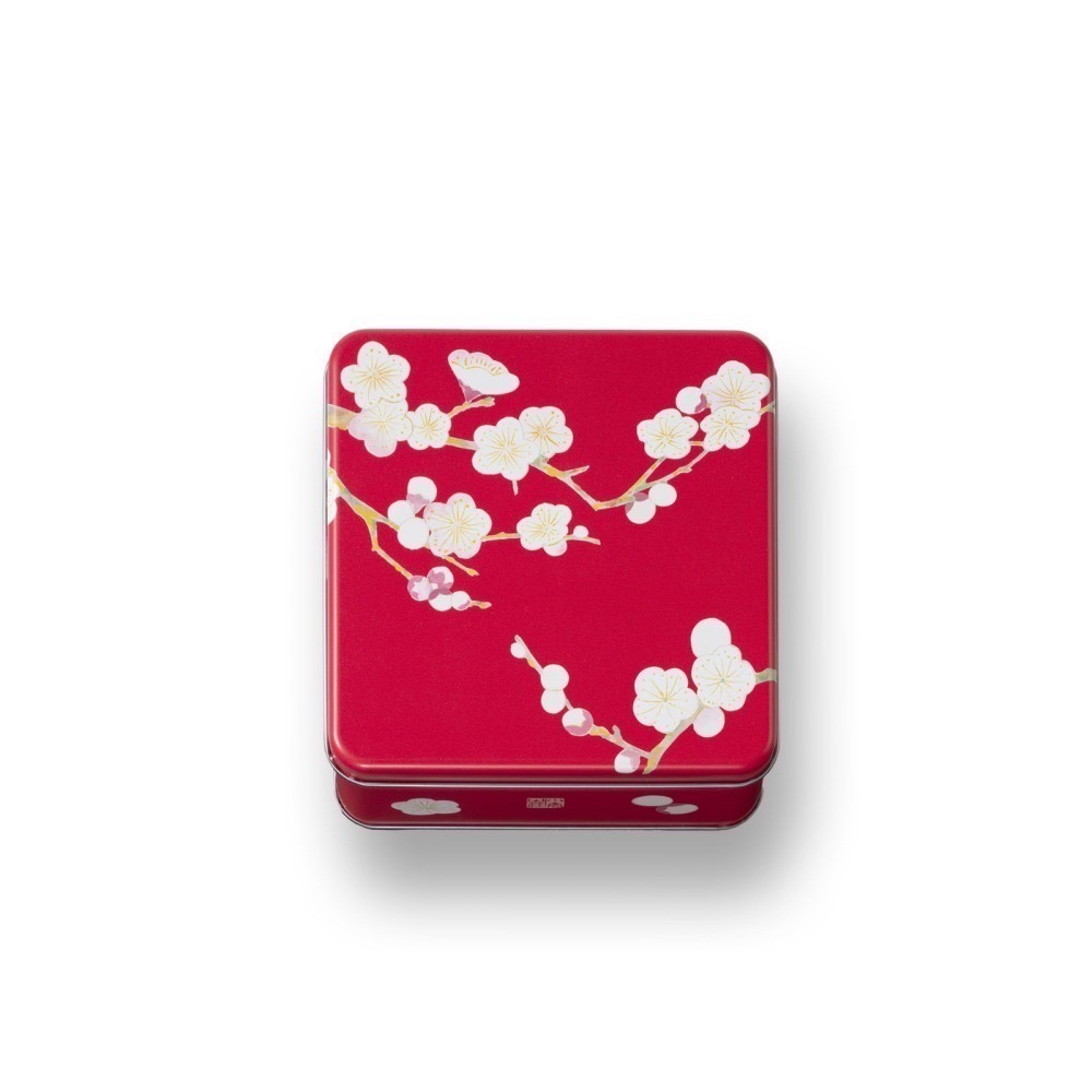 小倉山莊京都百年仙貝老店 冬季梅花限定綜合小仙貝鐵盒裝~附小倉冬梅專屬紙提袋~-細節圖4