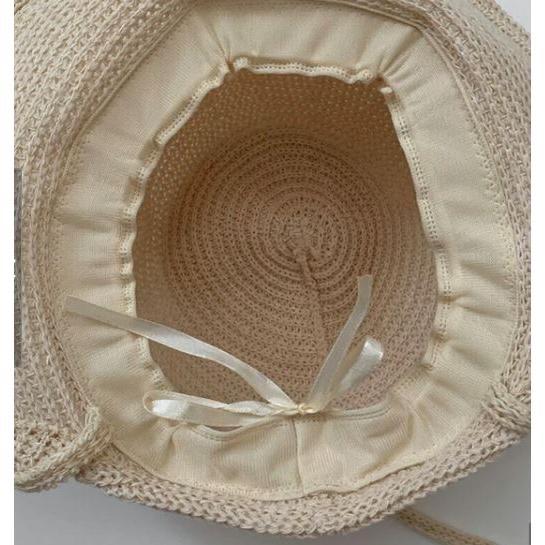 <現貨>夏日出遊必備 草帽 編織帽 遮陽帽 帽子 女性帽子透氣 可調帽圍 時尚 小臉 防飛走設計 好看 防紫外線 防曬-細節圖5