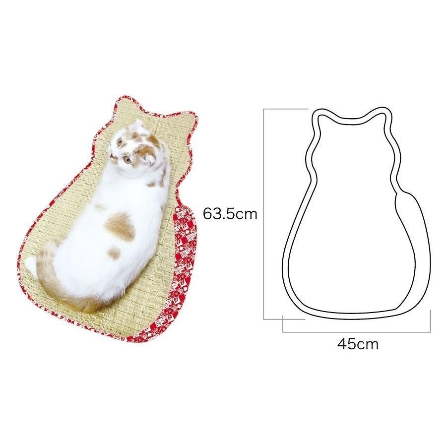 一草一木商行~引進日本江戶貓咪~貓咪夏季草蓆涼蓆寵物地墊睡墊座布團~兩款樣式~歡迎台中自取-細節圖2