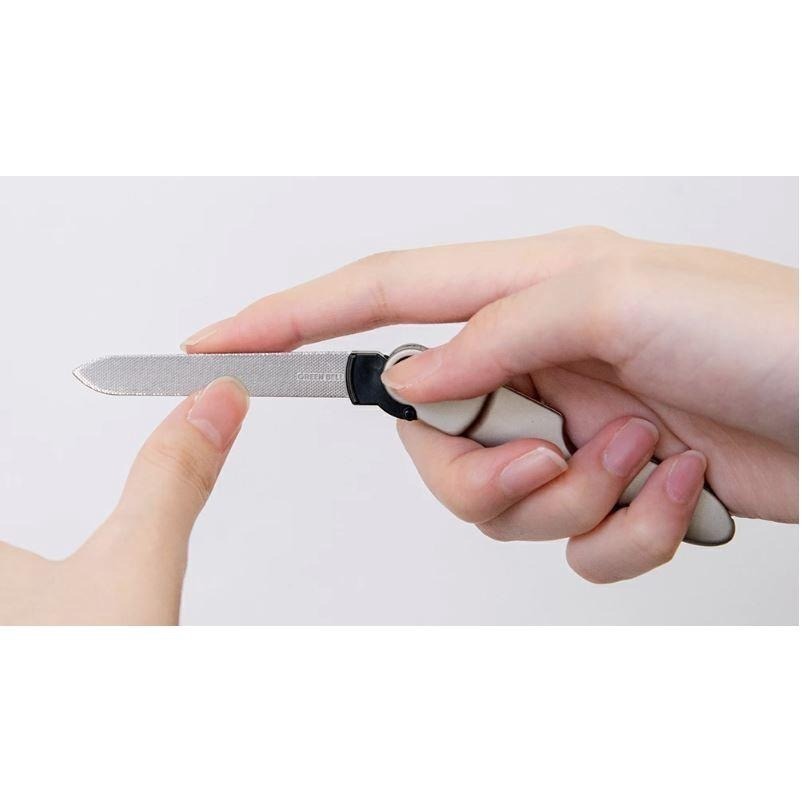 【一草一木】匠之技 Green Bell/可收納式磨甲刀/兩種磨度/特殊合金/折疊式指甲雙面銼刀/旋轉收納/指甲銼刀-細節圖2