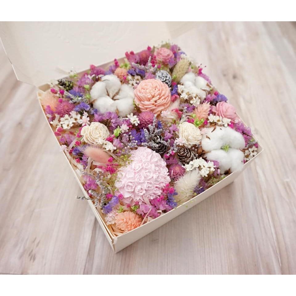 一草一木 手作皂~聖誕節擴香石太陽玫瑰乾燥花禮盒~採用日本大地農園太陽玫瑰乾燥花-細節圖3