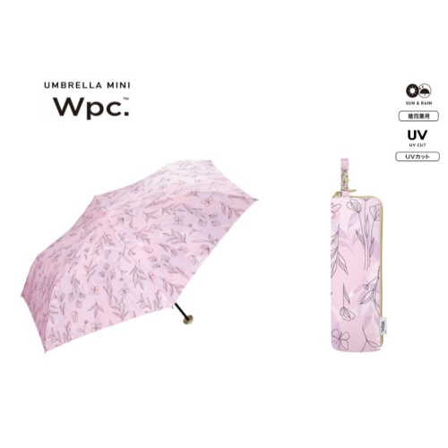 【一草一木】日本Wpc.晴雨二用傘 抗UV 雨傘 陽傘 迷你 附傘袋 攜帶方便 英倫風情 雨陽傘 折傘 摺傘 粉色花園