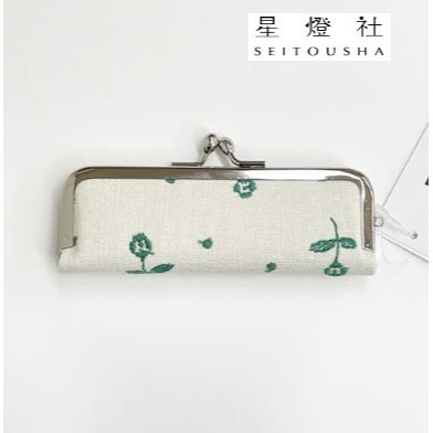 【一草一木】星燈社 SEITOUSHA 日本製 口金包 印鑑盒 印章袋 印章收納 印泥盒 生日禮物 聖誕禮物~若葉色-細節圖2