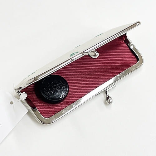 【一草一木】星燈社 SEITOUSHA 日本製 口金包 印鑑盒 印章袋 印章收納 印泥盒 生日禮物 聖誕禮物~若葉色-細節圖3