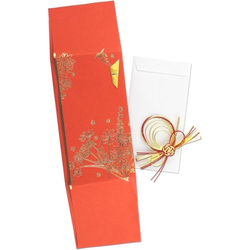 【一草一木】日本進口日式豪華精緻百花燙金 婚禮 紅包袋 生日 祝賀 紅包袋 過年紅包 禮金袋-細節圖2