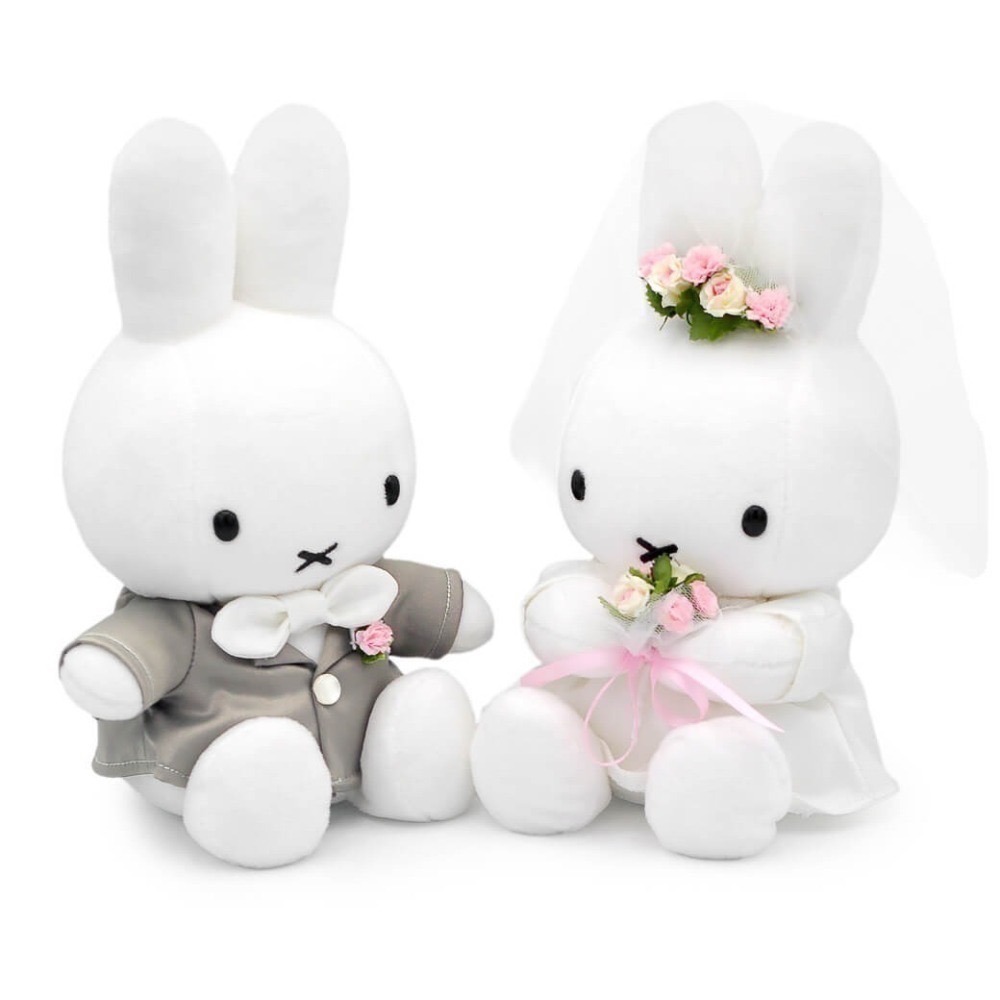 【一草一木】MIFFY 米飛兔 限量婚禮結婚 娃娃 結婚賀禮 婚禮娃娃 婚禮 結婚禮物 婚禮收禮台 一對-細節圖3