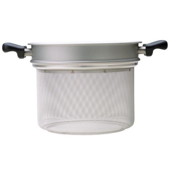 【一草一木】柳宗理 瓦斯爐專用18-8不鏽鋼 深型 湯鍋 雙耳 附蓋 22cm 22公分 消光 霧面 ~可加購過濾網籃-細節圖4