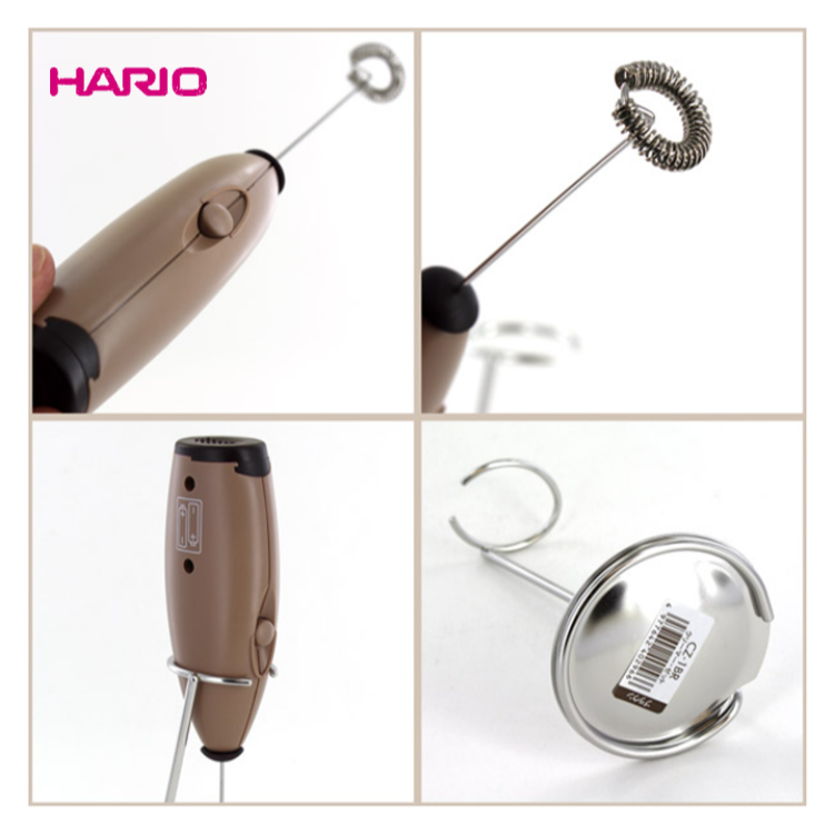 HARIO 手持電動奶泡器附支架 電動奶泡器 奶泡器 咖啡拉花 打奶泡器 奶泡機-細節圖2