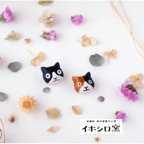 【一草一木】日本美濃燒 貓咪 賓士 三花 陶瓷 別針 裝飾品 手作 超可愛