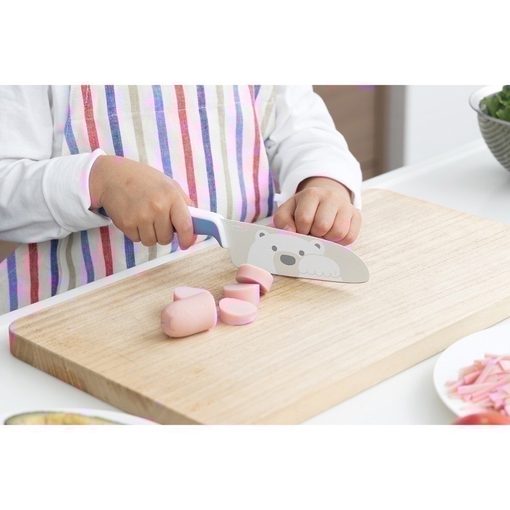 【一草一木】日本 富士fuji cutlery 兒童安全菜刀 可愛動物 菜刀 兒童用 料理刀 水果刀-細節圖2