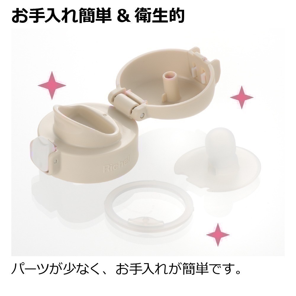 【一草一木】利其爾Richell日本境內版《米菲兔Miffy》米飛兔 2WAY 兩用蓋直飲杯 240ml 直飲練習水壺-細節圖10