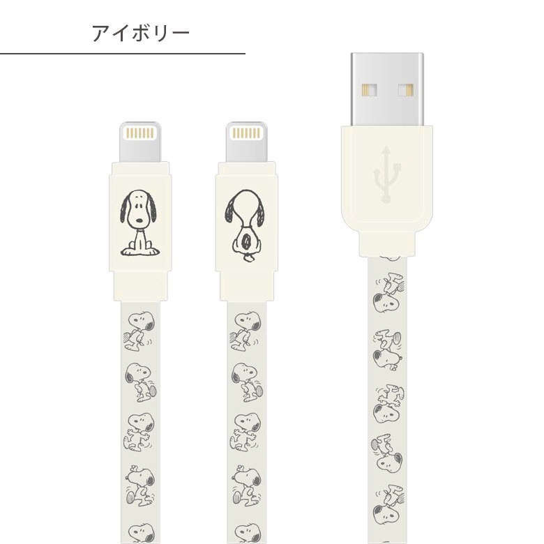 史奴比 SNOOPYPEANUTS蘋果充電線gourmandise正版商品 Lightning TO USB 1.2M-細節圖2