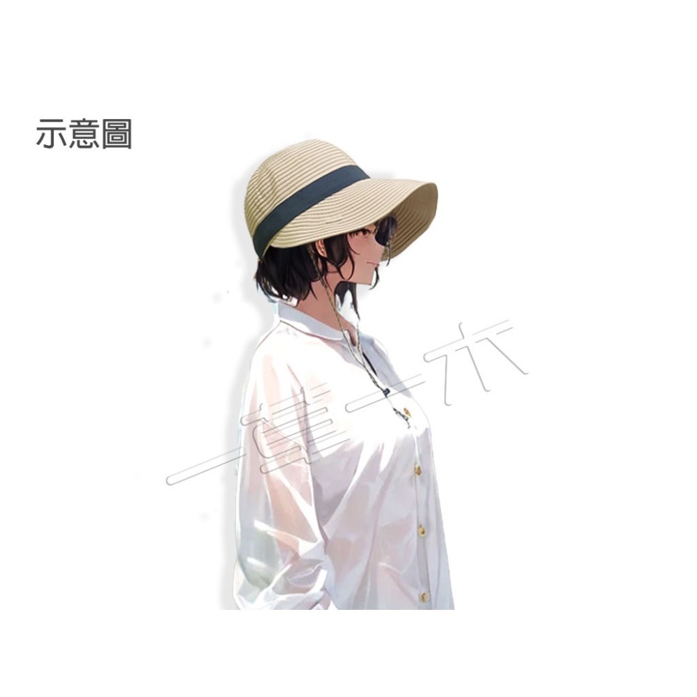 【一草一木】小顏效果遮陽帽 可調頭圍 附綁繩 可折疊 可洗衣機清潔 夏日必備 帽子 防曬 防吹走 運動 郊遊 方便收納-細節圖10